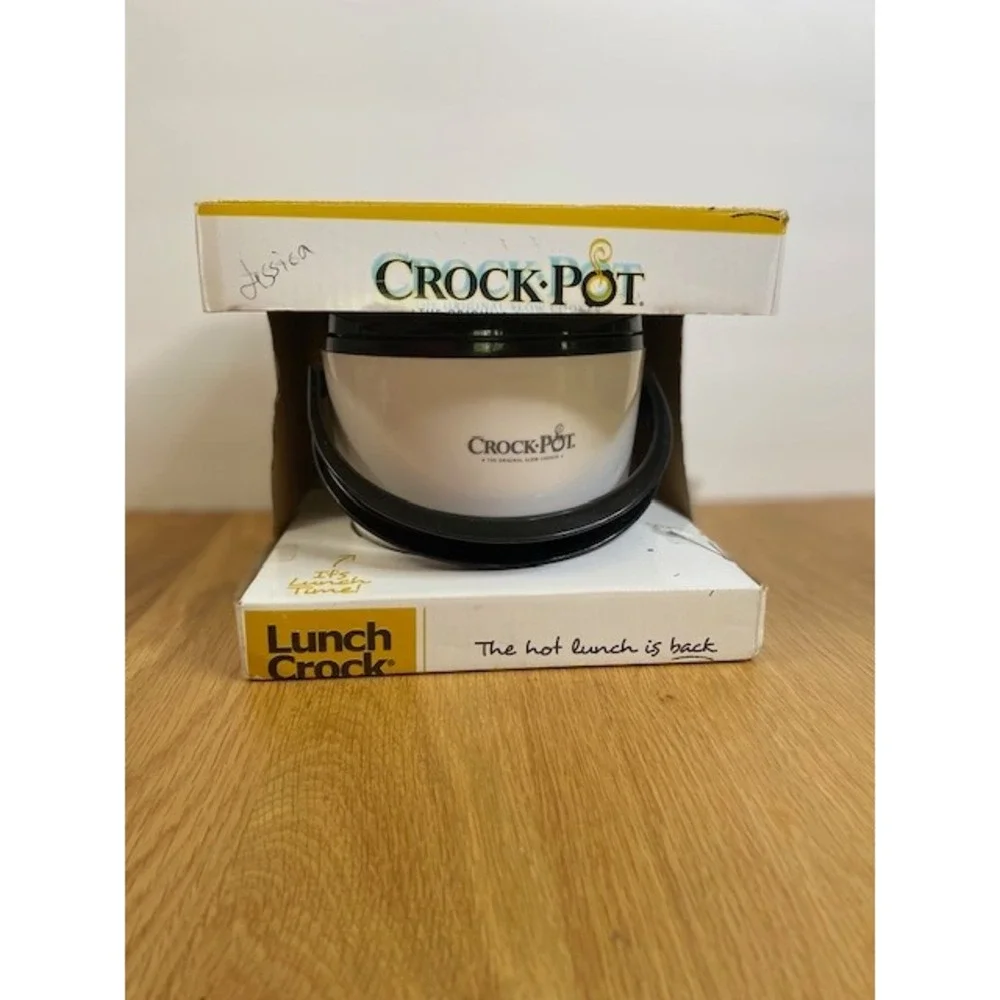 Crock-Pot Lunch Crock Food Warmer White Black New Portable SCCPLC200-G-NP